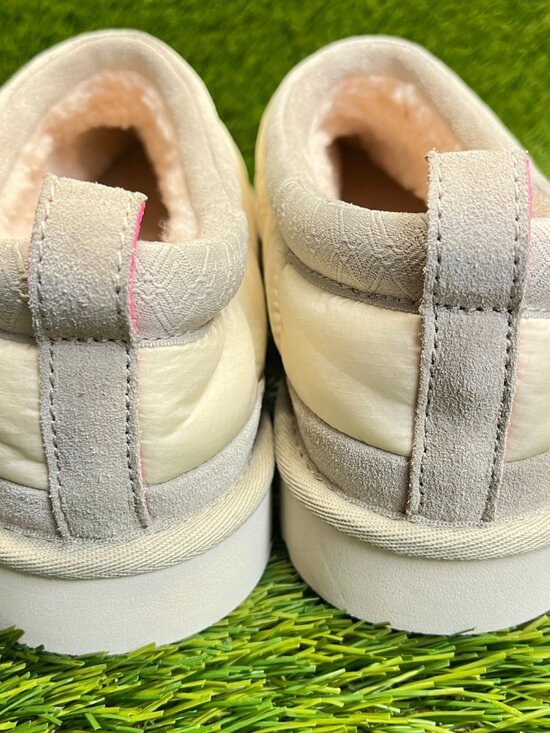 UGG Tasman Puft Mens Size 9 Beige Casual Classic Walking Slip On Slippers Shoes main image 2